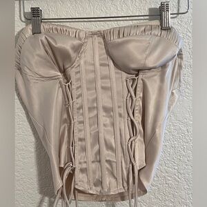 Silk Cream Corset Top